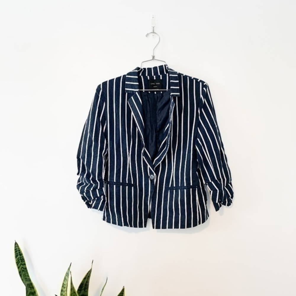 Love Tree Navy Stripe Blazer Jacket sz M